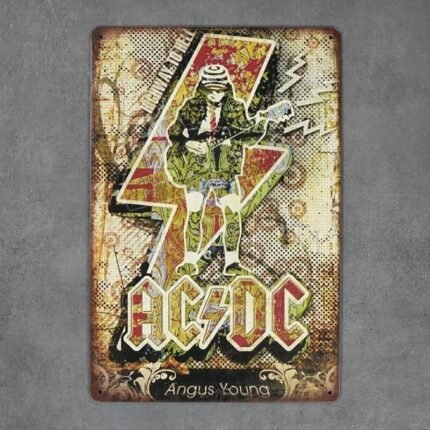 Decorative panels metal AC/DC ANGUS YOUNG