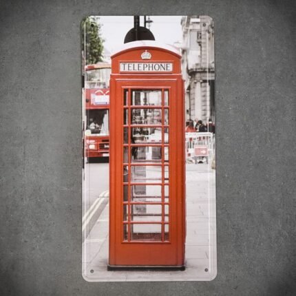 Dekoratyvinė metalinė lentelė LONDON TELEPHONE BOX 1