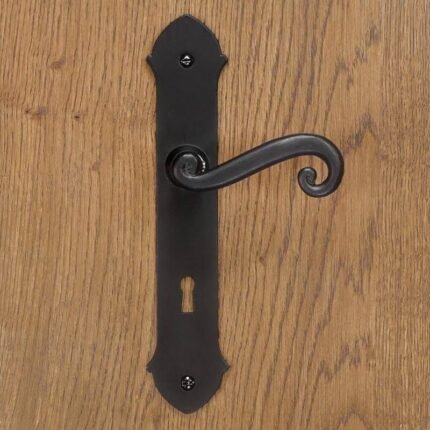 Door handle MALTA BLACK 90 mm with lock