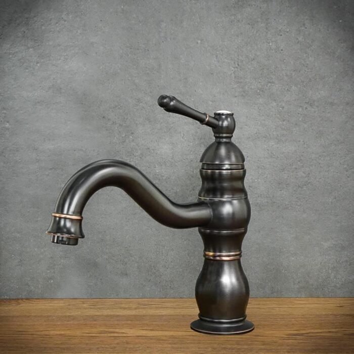 Stationary basin tap OKSFORD, black