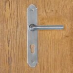 Durų rankena ALBA STEEL su užraktu 90 mm